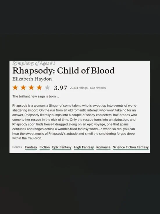 5/$15 Book Rhapsody Child of Blood Haydon Symphony of Ages 1 MMPB 2000 Fantasy - Picture 3 of 3